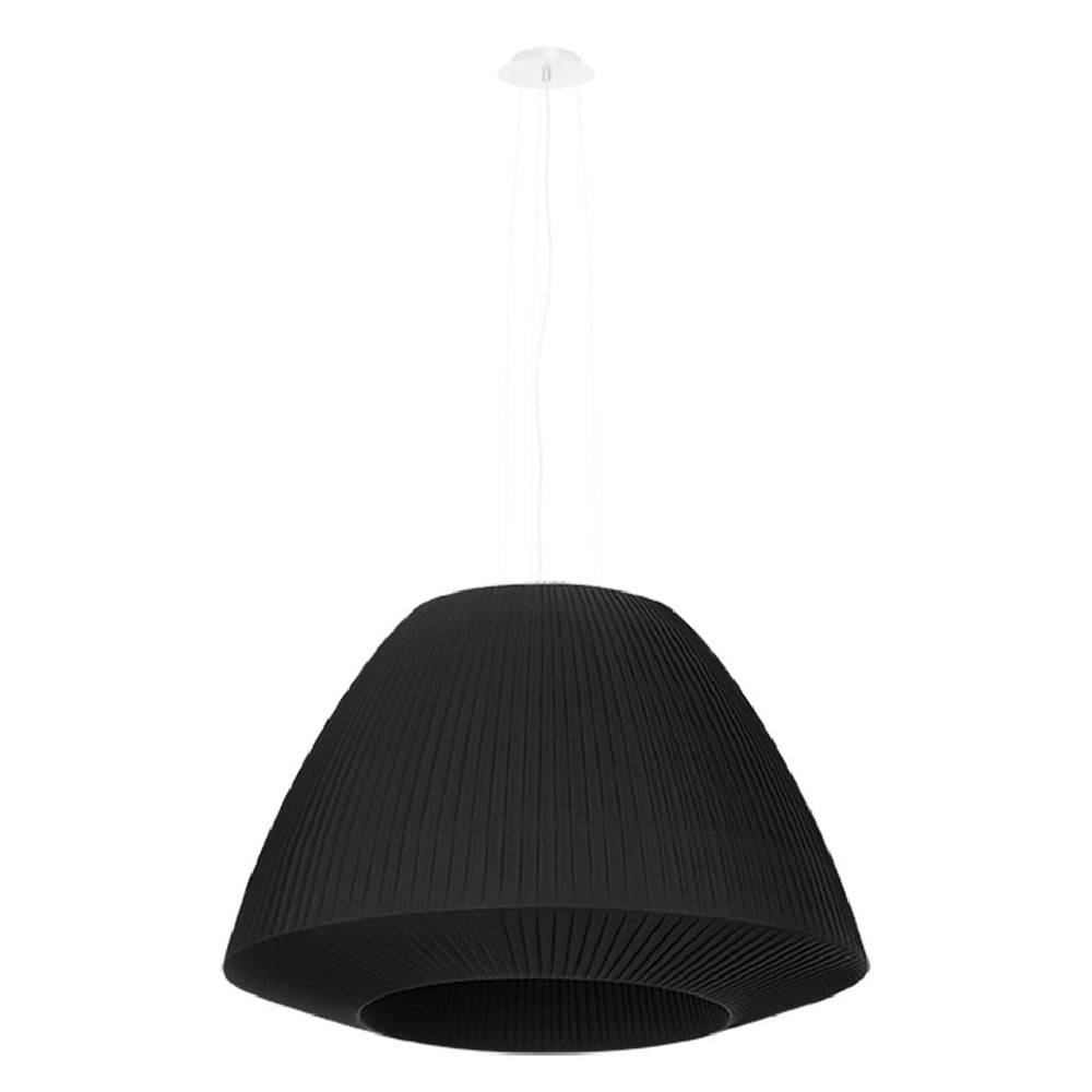 Nice Lamps Čierne závesné svietidlo so skleneným tienidlom ø 60 cm Soprano - , značky Nice Lamps