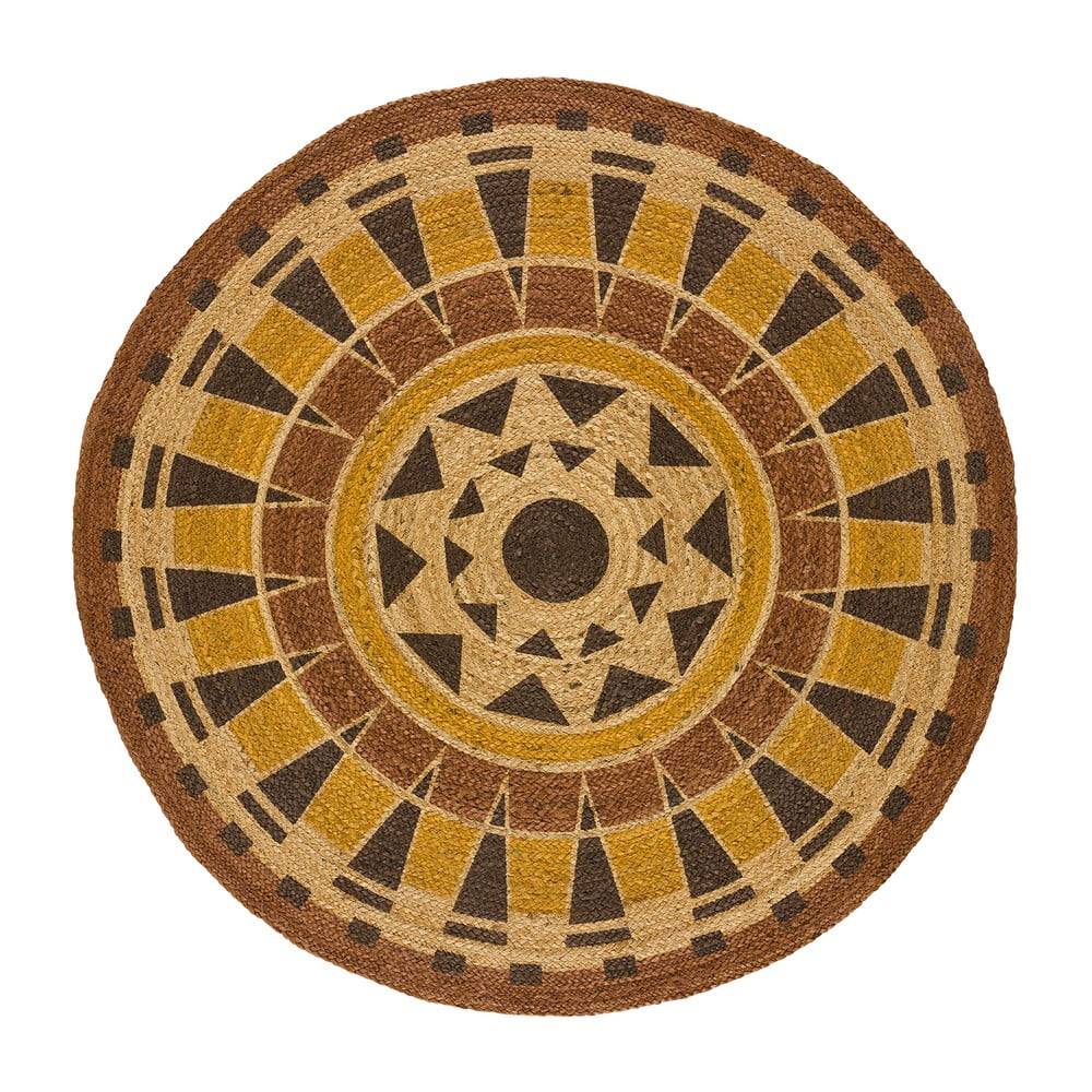 Universal Oranžový okrúhly koberec ø 120 cm Tonga - , značky Universal