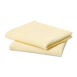 Prémiové uteráky z piké s vafľovou štruktúrou, 2 ks, vanilkové