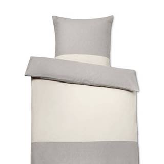 Flanelová posteľná bielizeň, sivá, štandardná veľkosť
