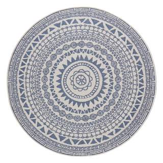NORTHRUGS Modro-krémový vonkajší koberec  Coron, ø 200 cm, značky NORTHRUGS