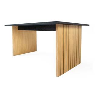 Jedálenský stôl s doskou v dubovom dekore 90x160 cm Stripe - Woodman