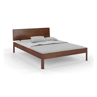 Skandica Tmavo hnedá dvojlôžková posteľ z borovicového dreva 200x200 cm Ammer - , značky Skandica