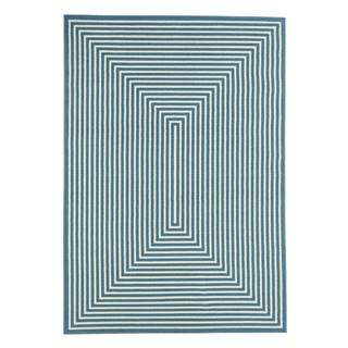 Modrý vonkajší koberec Floorita Braid, 160 × 230 cm