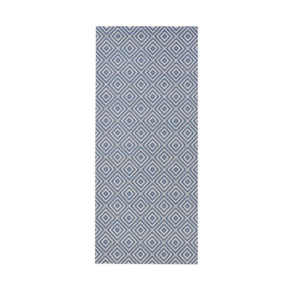 NORTHRUGS Modrý vonkajší koberec  Karo, 80 × 150 cm, značky NORTHRUGS