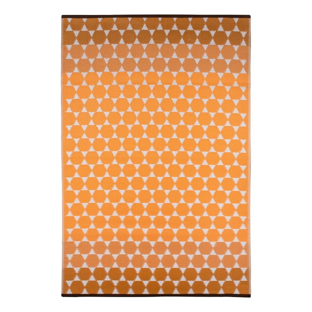 Green Decore Oranžový vonkajší koberec  Hexagon, 120 x 180 cm, značky Green Decore