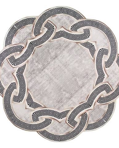 Sivý/béžový okrúhly koberec ø 160 cm - Vitaus