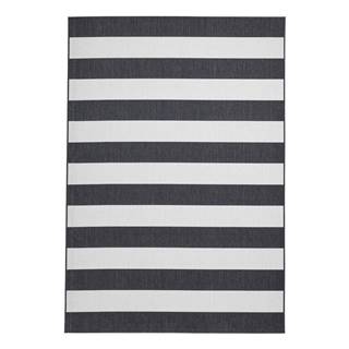 Biely/čierny vonkajší koberec 170x120 cm Santa Monica - Think Rugs
