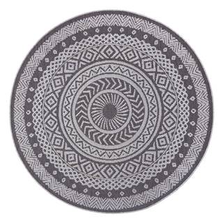 Sivý vonkajší koberec Ragami Round, ø 120 cm