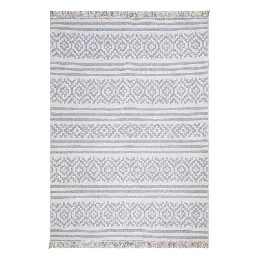 Oyo home Sivo-biely bavlnený koberec  Duo, 160 x 230 cm, značky Oyo home
