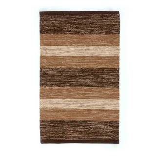 Hnedo-béžový bavlnený koberec Webtappeti Happy, 55 x 180 cm