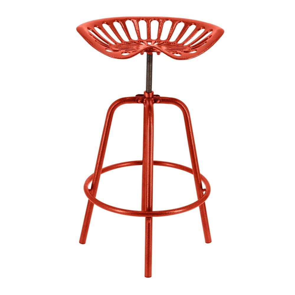 Esschert Design Červená kovová záhradná barová stolička Traktor – , značky Esschert Design