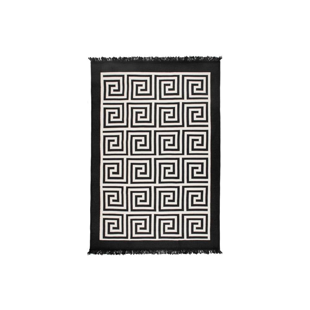 Cihan Bilisim Tekstil Béžovo-čierny obojstranný koberec Framed, 120 × 180 cm, značky Cihan Bilisim Tekstil