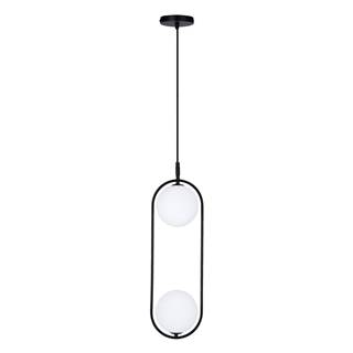 Candellux Lighting Čierne závesné svietidlo so skleneným tienidlom 18.5x15 cm Cordel - , značky Candellux Lighting