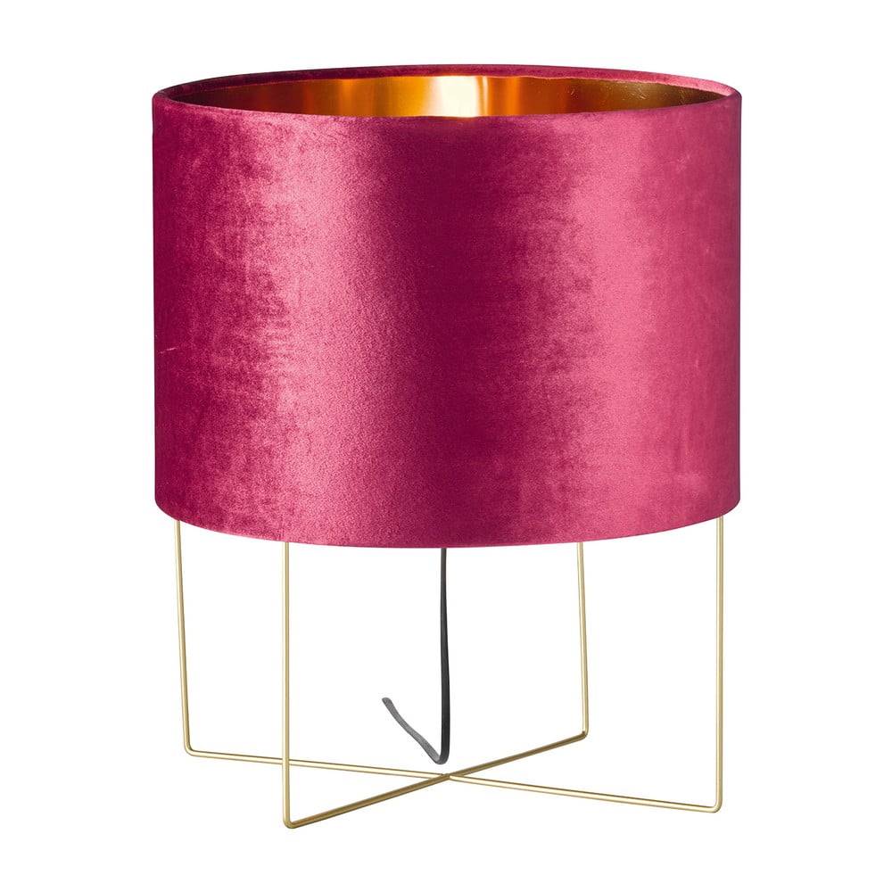 Fischer & Honsel Fialová stolová lampa  Aura, výška 43 cm, značky Fischer & Honsel