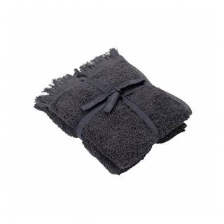 Tmavosivé bavlnené uteráky v súprave 2 ks 30x50 cm FRINO - Blomus
