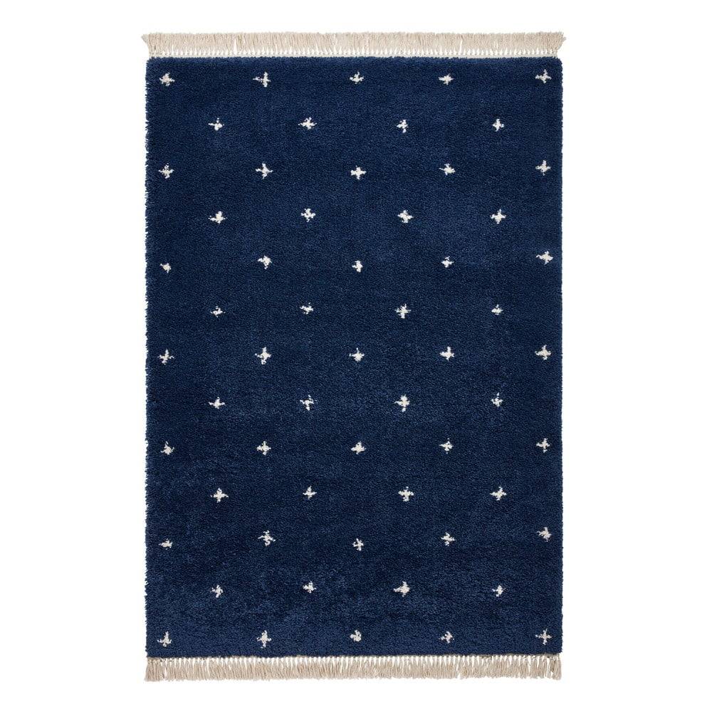 Think Rugs Námornícky modrý koberec  Boho Dots, 120 x 170 cm, značky Think Rugs
