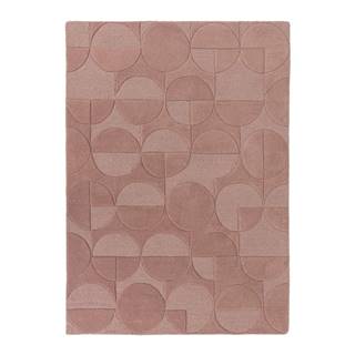 Ružový koberec z vlny Flair Rugs Gigi, 120 × 170 cm