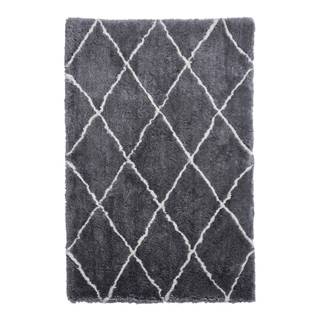 Sivo-krémový ručne tuftovaný koberec Think Rugs Morocco Grey & Cream, 120 × 170 cm