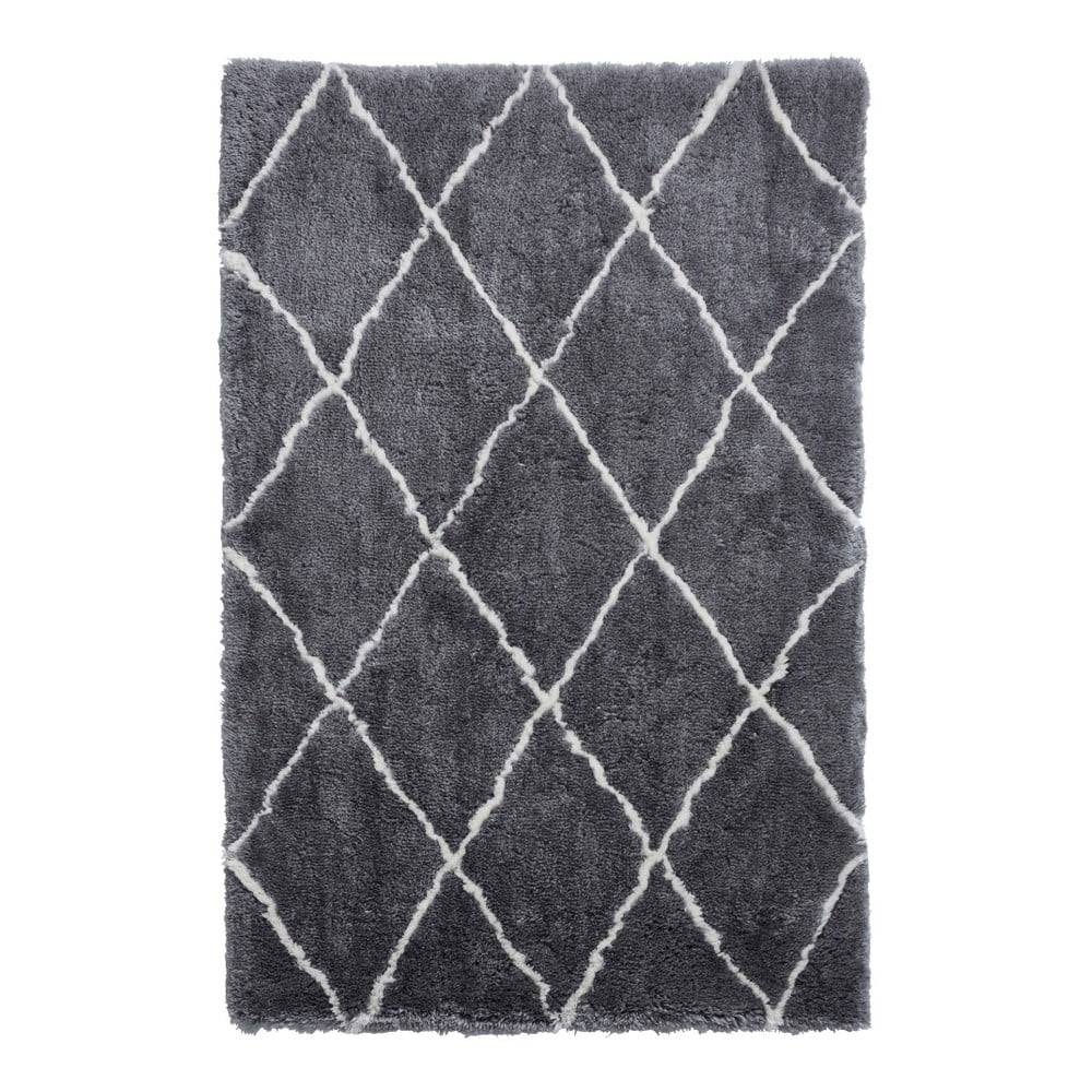 Think Rugs Sivo-krémový ručne tuftovaný koberec  Morocco Grey & Cream, 120 × 170 cm, značky Think Rugs