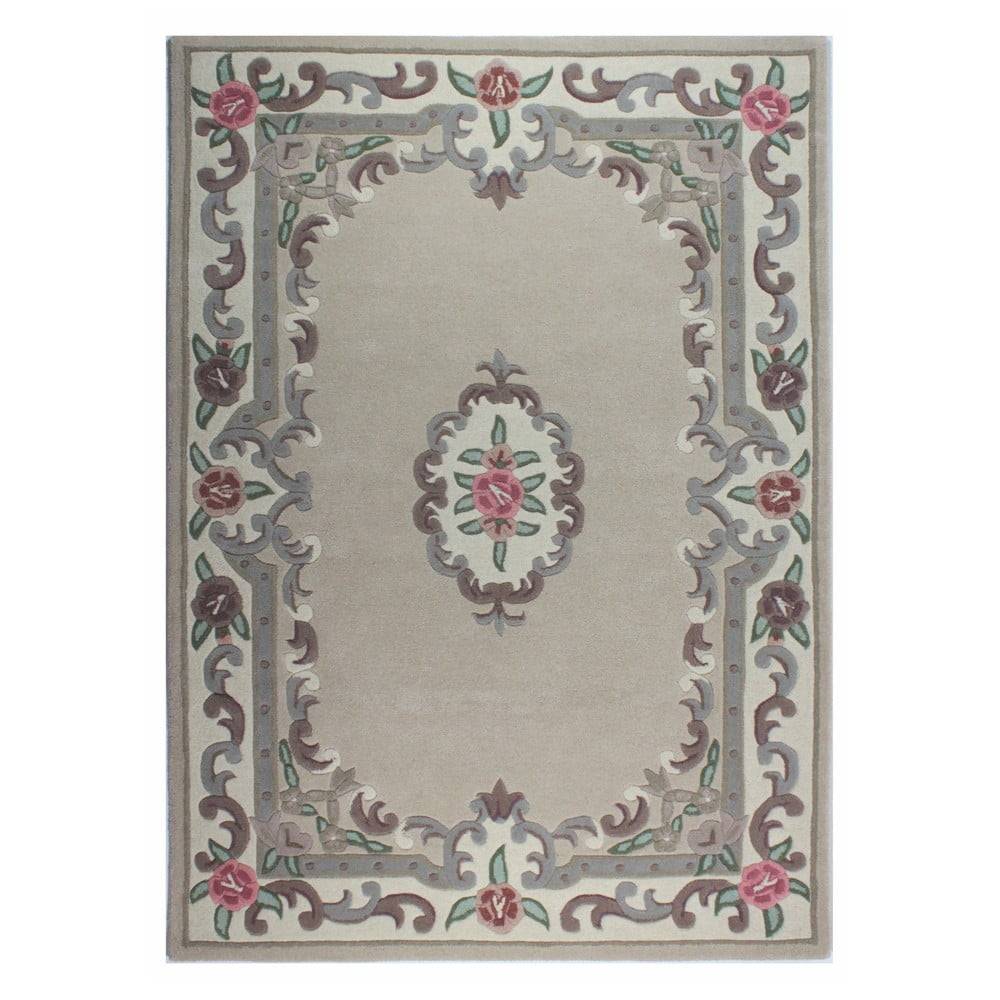 Flair Rugs Béžový vlnený koberec  Aubusson, 75 × 150 cm, značky Flair Rugs