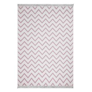 Oyo home Bielo-ružový bavlnený koberec  Duo, 160 x 230 cm, značky Oyo home