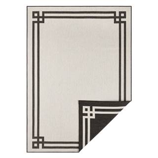 Čierno-krémový vonkajší koberec NORTHRUGS Manito, 120 x 170 cm