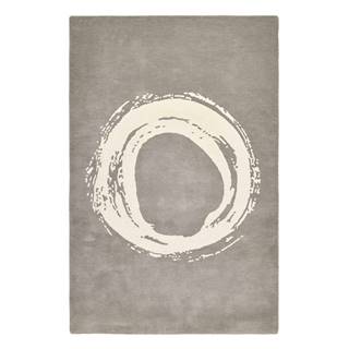 Think Rugs Sivý vlnený koberec  Elements Circle, 150 x 230 cm, značky Think Rugs
