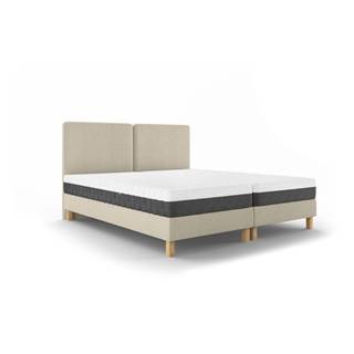 Mazzini Beds Béžová dvojlôžková posteľ  Lotus, 180 x 200 cm, značky Mazzini Beds