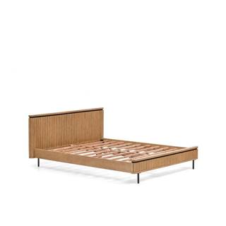 Dvojlôžková posteľ z mangového dreva s roštom 160x200 cm v prírodnej farbe Licia - Kave Home