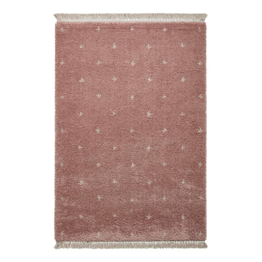 Think Rugs Ružový koberec  Boho Dots, 120 x 170 cm, značky Think Rugs