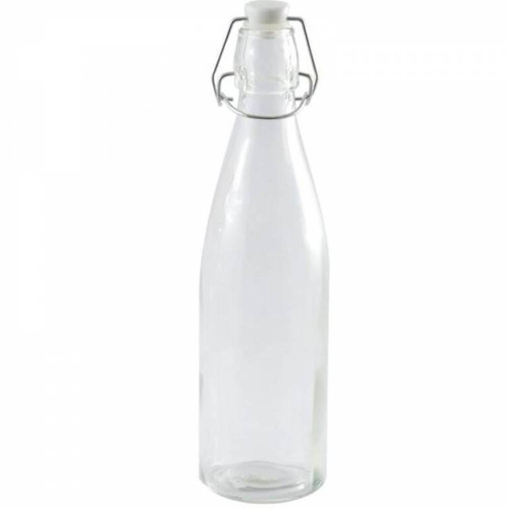 Kinekus Fľaša sklenená 500ML s patentným uzáverom, okrúhla, značky Kinekus
