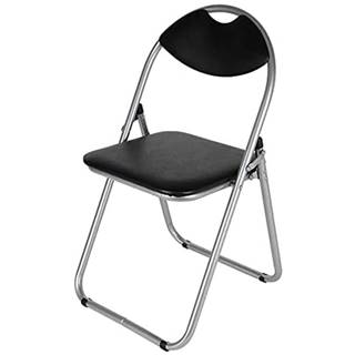 Skladacia stolička Atom Silver čierna