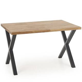 Stôl Apex A) Dub Lity 120x78 – Dub Naturalny/Čierna