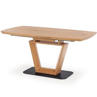 Stôl Blacky 160/220 Mdf/Oceľ – Dub Zlatá/Čierna
