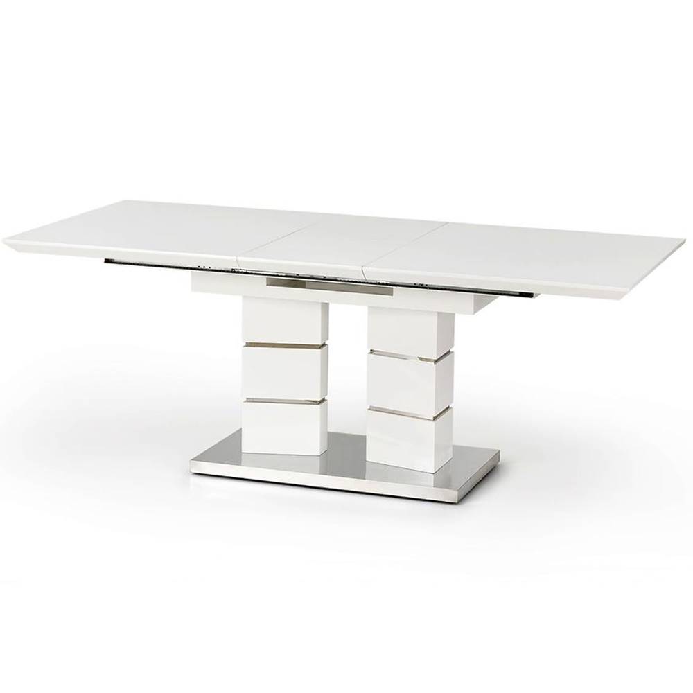 MERKURY MARKET Stôl Lord 160/200 Mdf/Oceľ – Biely, značky MERKURY MARKET
