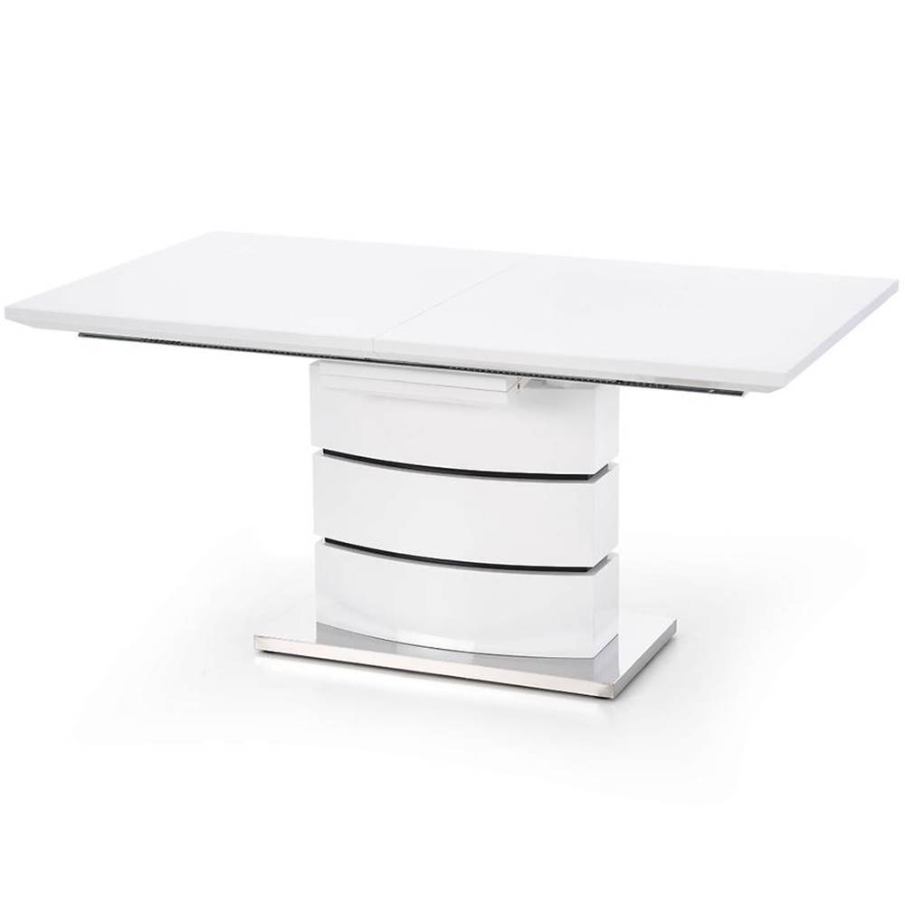 MERURY MARKET Stôl Nobel 160/200 Mdf/Oceľ – Biely, značky MERURY MARKET