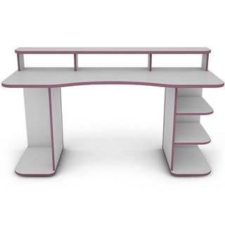 MERKURY MARKET Písací stôl Matrix 3 bílá/fialový, značky MERKURY MARKET