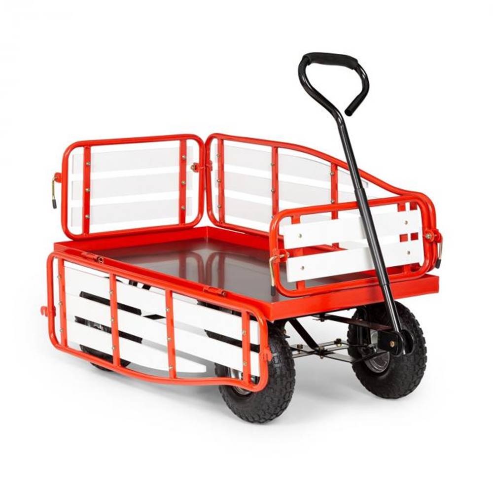 Waldbeck  Ventura, ručný vozík, maximálna záťaž 300 kg, oceľ, WPC, červený, značky Waldbeck