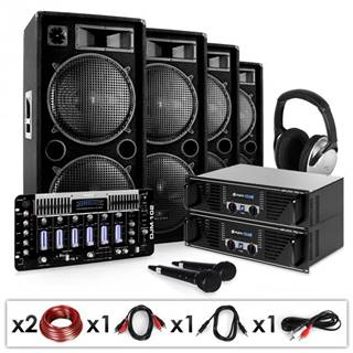 Electronic-Star  Bass First Pro, DJ PA systém, 2 x zosilňovač, 4 x reproduktor, mixážny pult, značky Electronic-Star