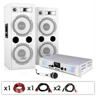 Electronic-Star  DJ PA systém „DJ-22“, zosilňovač, reproduktory, mikrofón, kábel, 2 x 350 W, značky Electronic-Star