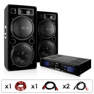Electronic-Star  DJ PA systém "DJ-42", zosilňovač, reproduktor 3000 W, značky Electronic-Star