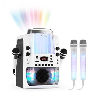 Auna  Kara Liquida BT sivá farba + Dazzl mikrofónová sada, karaoke zariadenie, mikrofón, LED osvetlenie, značky Auna