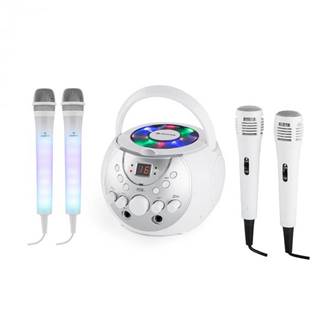 Auna  SingSing biela + Dazzl Mic Set karaoke zariadenie, mikrofón, LED osvetlenie, značky Auna