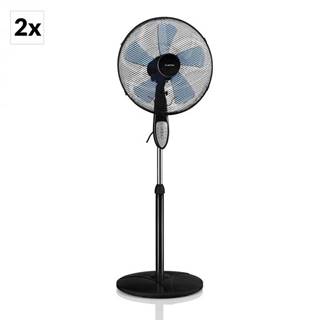 Klarstein Summerjam, stojanový ventilátor, sada 2 ks, 41 cm (16"), 50 W, 3 stupne, čierny