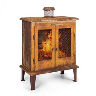 Blumfeldt  Flame Locker, ohnisko, vintage záhradný krb, 58 x 30 cm, oceľ, hrdzavý vzhľad, značky Blumfeldt