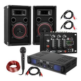 Electronic-Star  DJ-14 USB, DJ PA set, PA zosilňovač, USB mixér, 2 x reproduktor, karaoke mikrofón, značky Electronic-Star