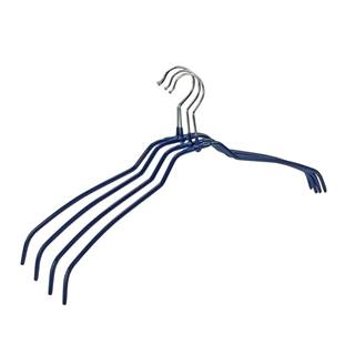 Wenko Sada 4 modrých protišmykových vešiakov na oblečenie  Hanger Slim, značky Wenko