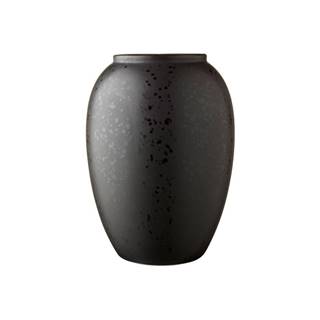 Bitz Čierna kameninová váza  Basics Black, výška 20 cm, značky Bitz