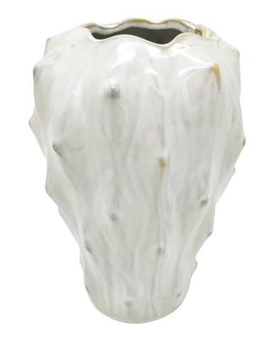 Slonovinovobiela keramická váza PT LIVING Flora, výška 23,5 cm